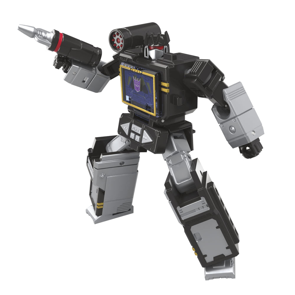 Transformers Soundblaster in robot mode ready for action.