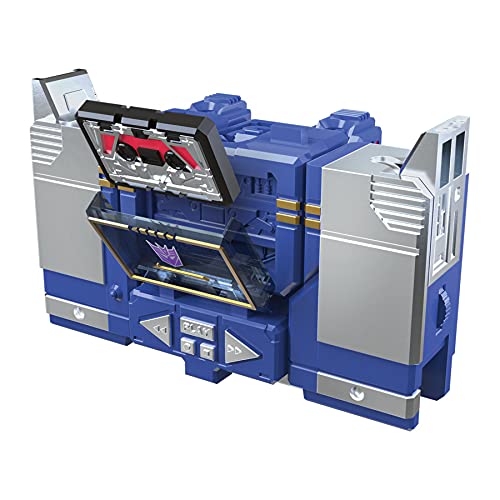 Transformers Soundwave in cassette-player mode, compact and nostalgic.