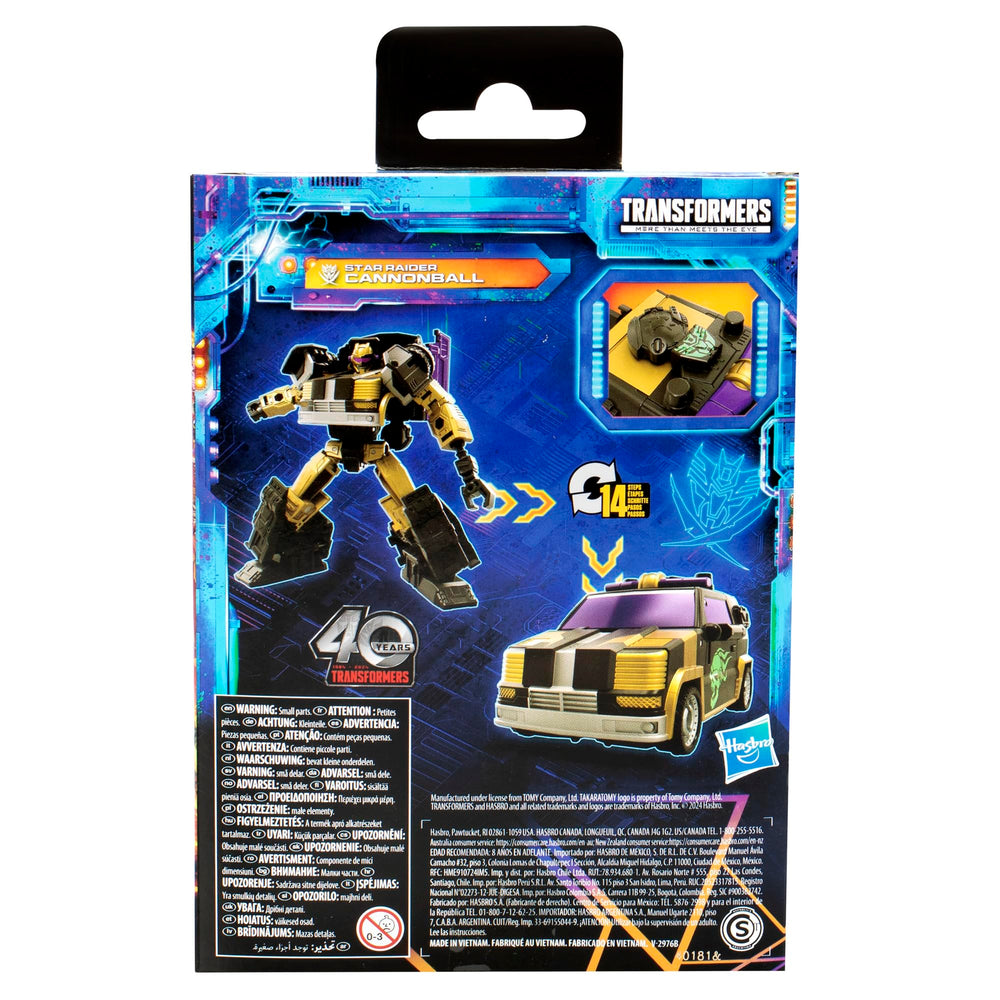 Transformers Star Raider Cannonball hammer accessory adds impact for display.