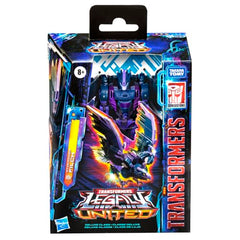Transformers Star Raider Filch detailed purple and blue paint enhances collectible detail.