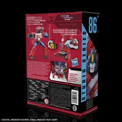Perceptor on display in Battle of Autobot City diorama setup