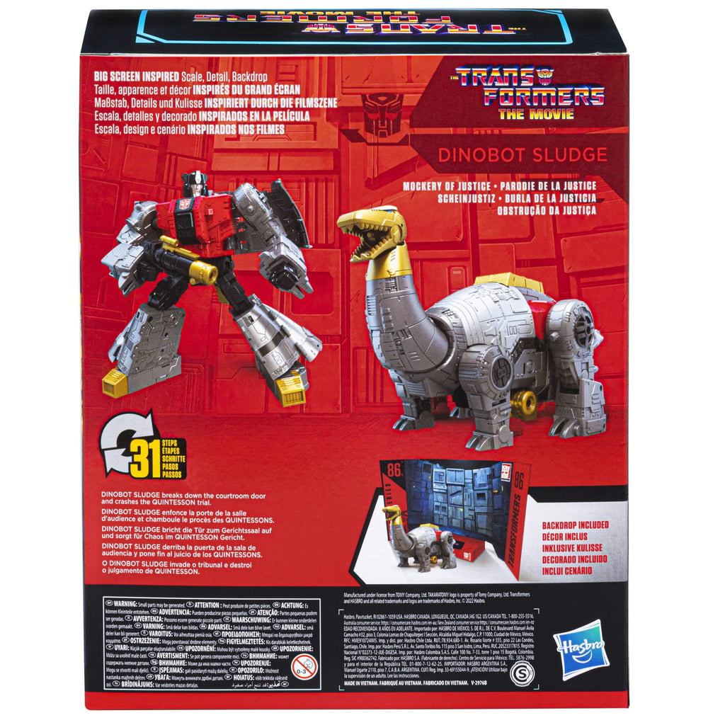Transformers Studio Series 86-15 Dinobot Sludge packaging reflects classic movie era