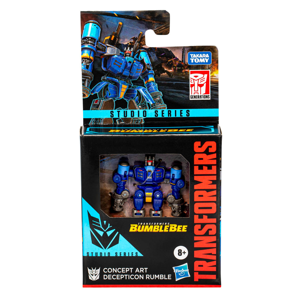 Transformers Studio Series Core Class Decepticon Rumble articulated for dynamic poses and display.