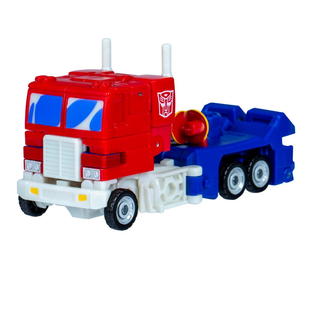 Transformers Studio Series Deluxe Optimus Prime in truck mode with movie-inspired deco.