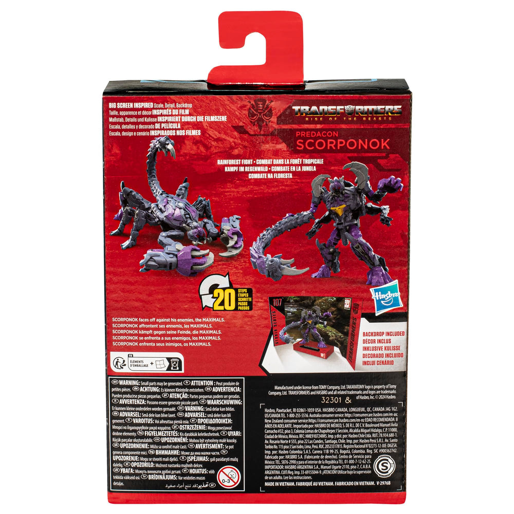 Transformers Predacon Scorponok figure ready for display and collection.