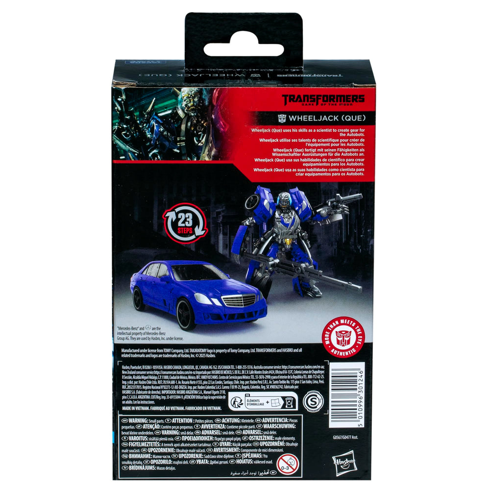 Transformers Studio Series Wheeljack Que collection figure for movie-inspired displays.
