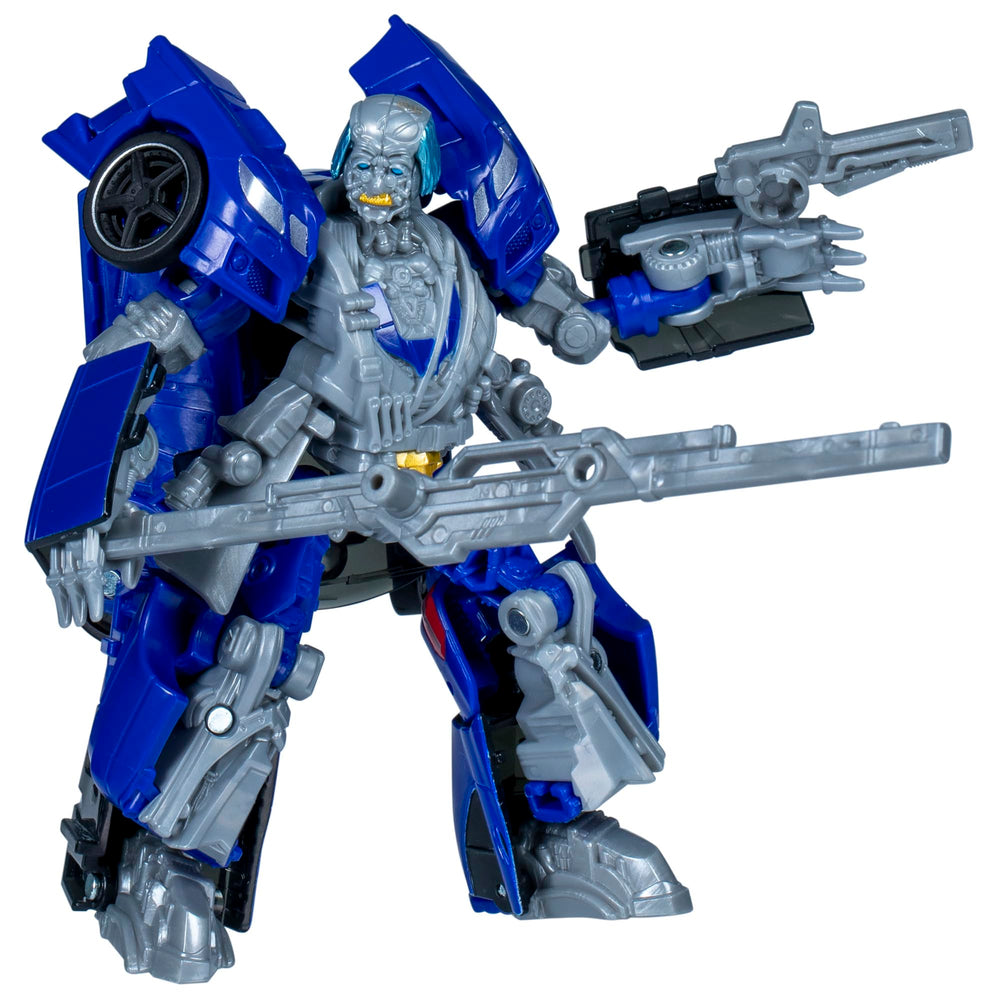 Transformers Wheeljack Que figure in robot mode with high articulation for action poses.