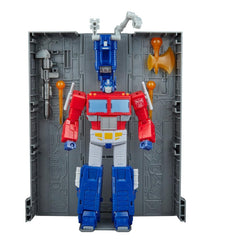 Optimus Prime roller accessory enhances action setup and stability.
