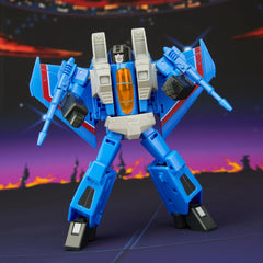 Arm blaster accessories attach in both modes for versatile battle setups.