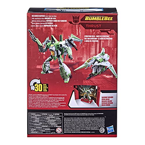 Transformers Thrust collection-ready pose for display shelves.