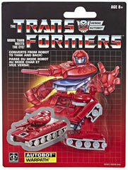 Transformers Warpath G1 figure in robot-to-tank mode for retro display and collection.