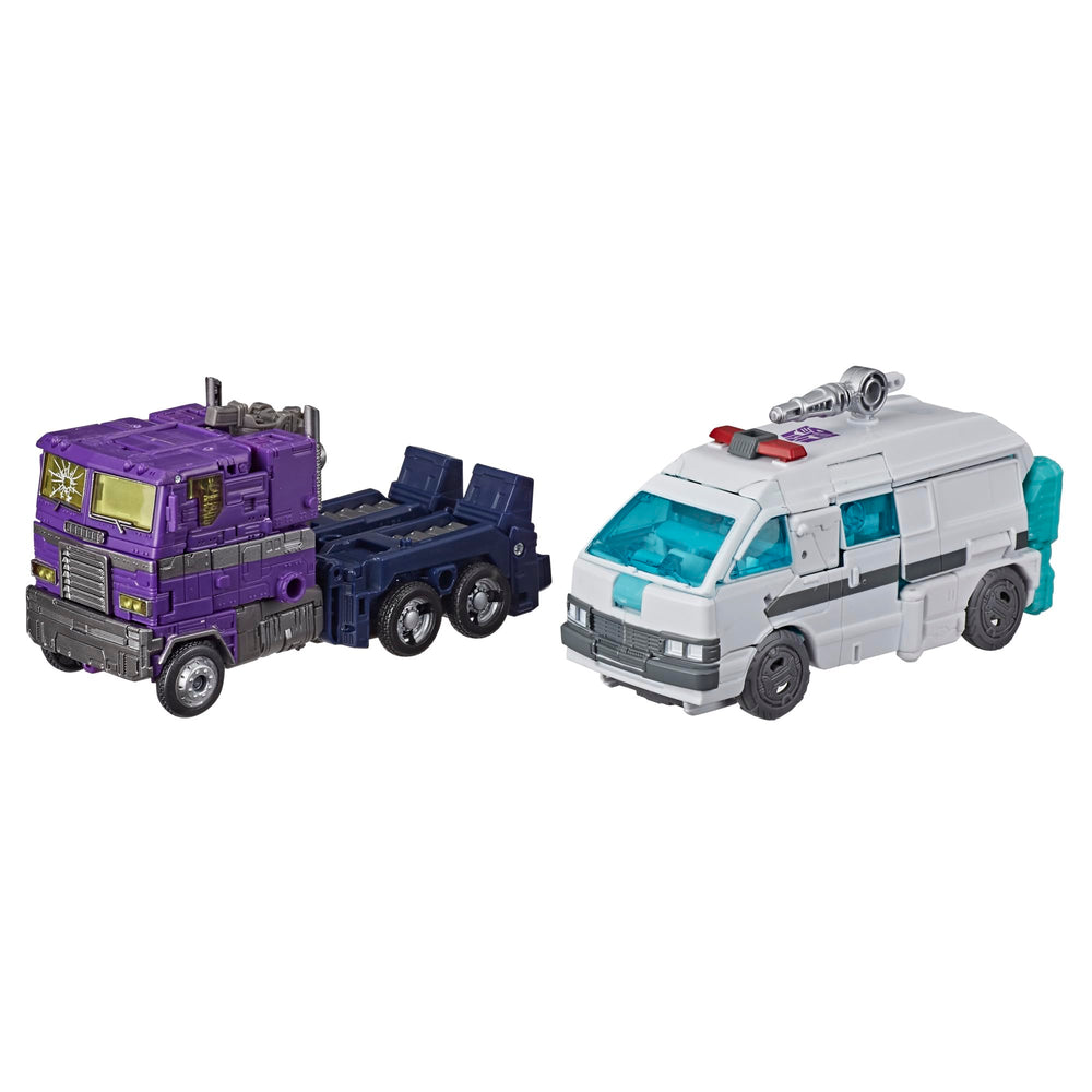 Transformers WFC-GS17 Shattered Glass Ratchet ambulance mode for dynamic posing.