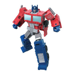 Transformers WFC-K1 Optimus Prime ion blaster close-up highlights classic accessory.