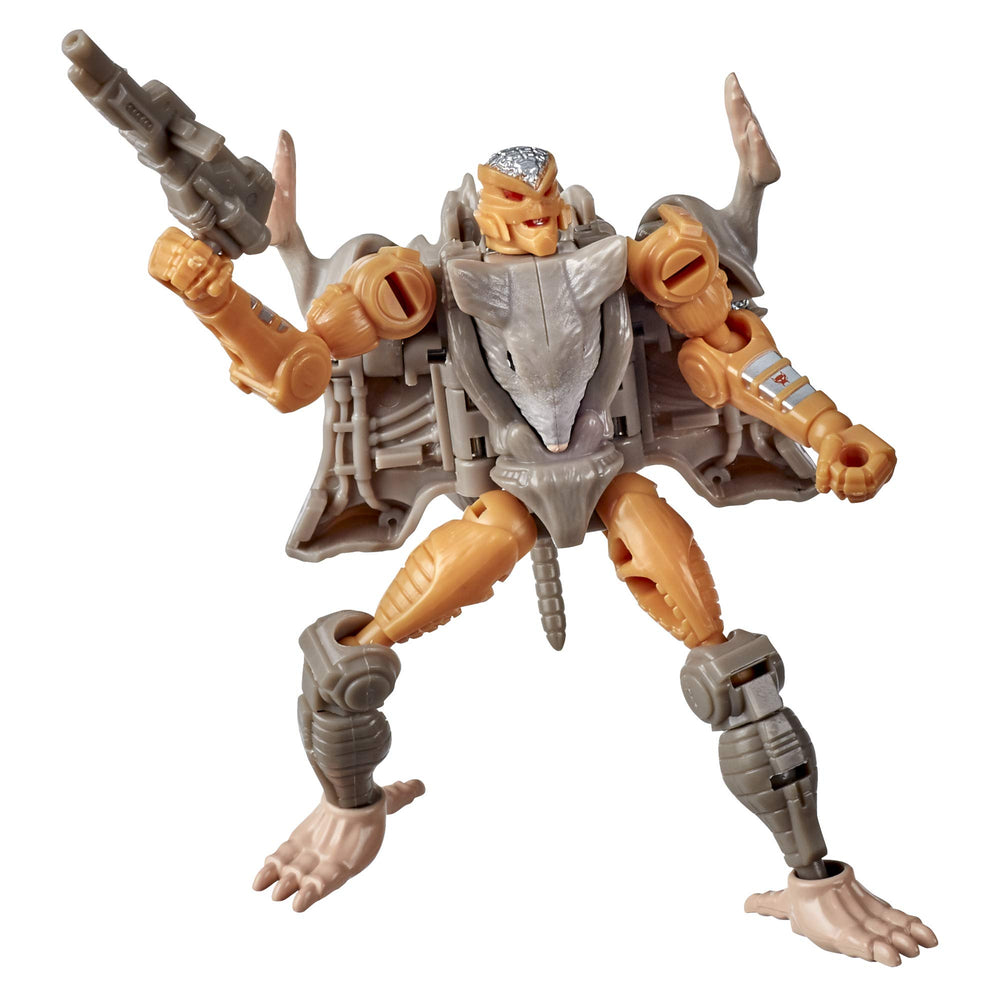 Transformers WFC-K2 Rattrap beast mode front view with textured fur for display