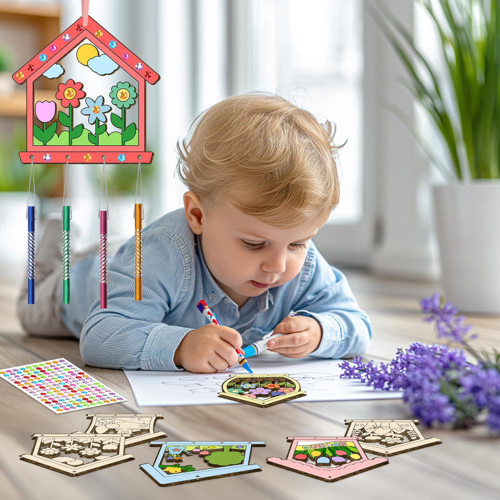 TREACLUB unfinished wooden birdhouse cutouts for painting and decoration