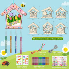 TREACLUB wind chime tubes in four colors for vibrant, musical DIY accents