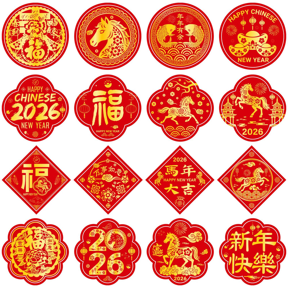 TREACLUB Year of the Horse stickers collection for Lunar New Year envelopes and gifts.