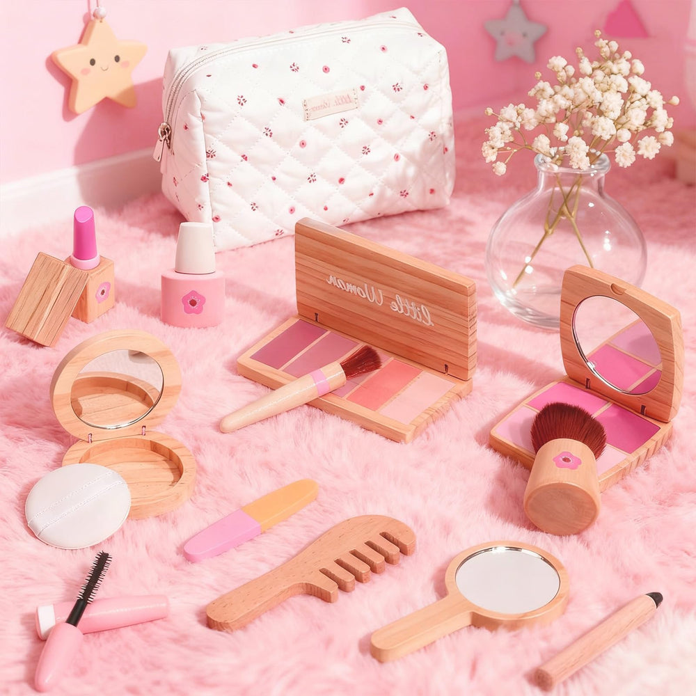 Treasdamic pink bag keeps pieces organized during play