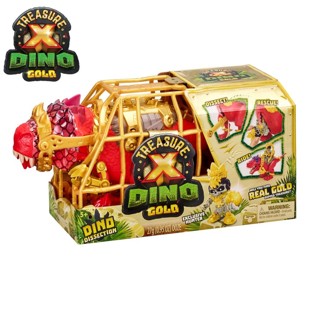 Treasure X Dino S2 dino with slime offers tactile play and reveal.