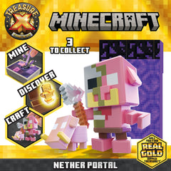 Treasure X Minecraft S1 Nether Portal Craft unpacked scene shows contents