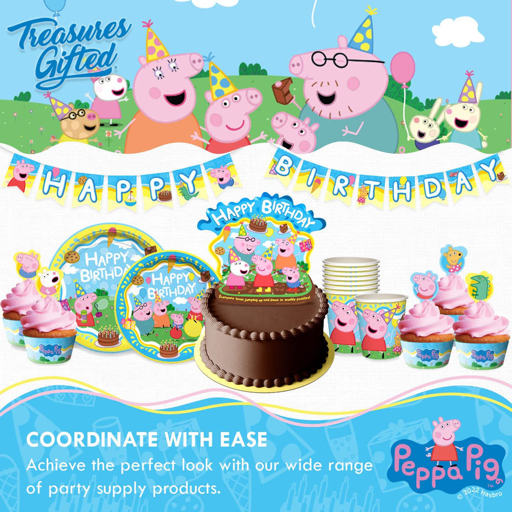 Treasures Gifted Peppa Pig banner outdoor use in dry weather.