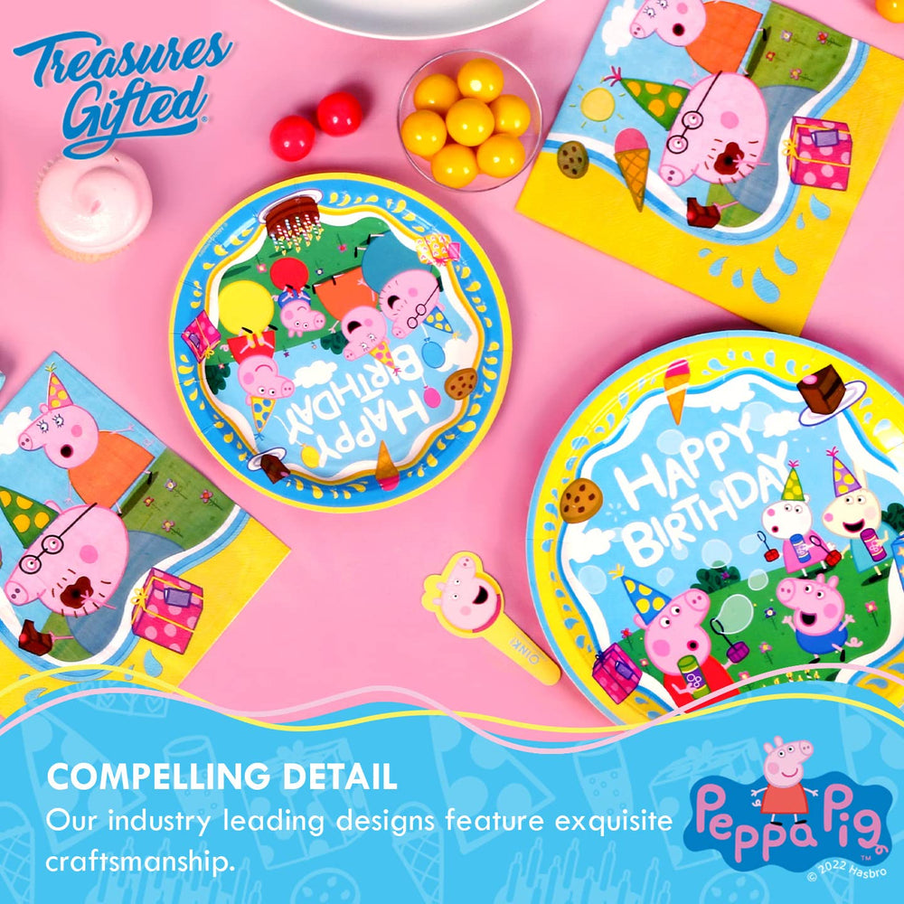Treasures Gifted Peppa Pig banner wall display indoor backdrop.