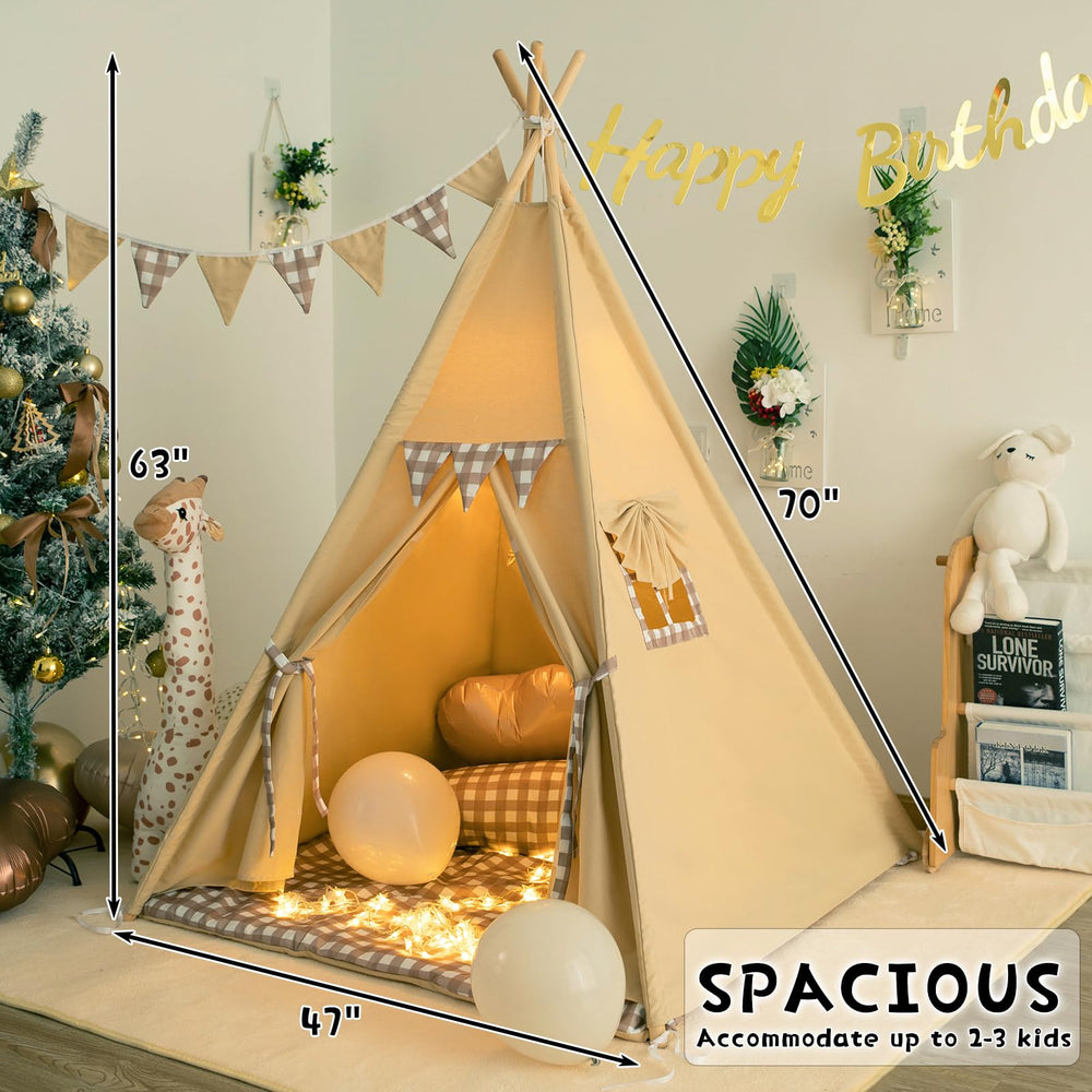 TreeBud teepee tent privacy curtains help little ones enjoy quiet time