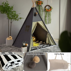 TreeBud Teepee Tent sturdy wooden poles ensure a stable setup