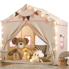 TreeStone two-doors kids play tent offers open access for creative playtime.
