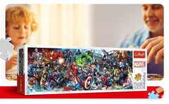 Trefl Marvel Avengers panoramic final image ready for display.