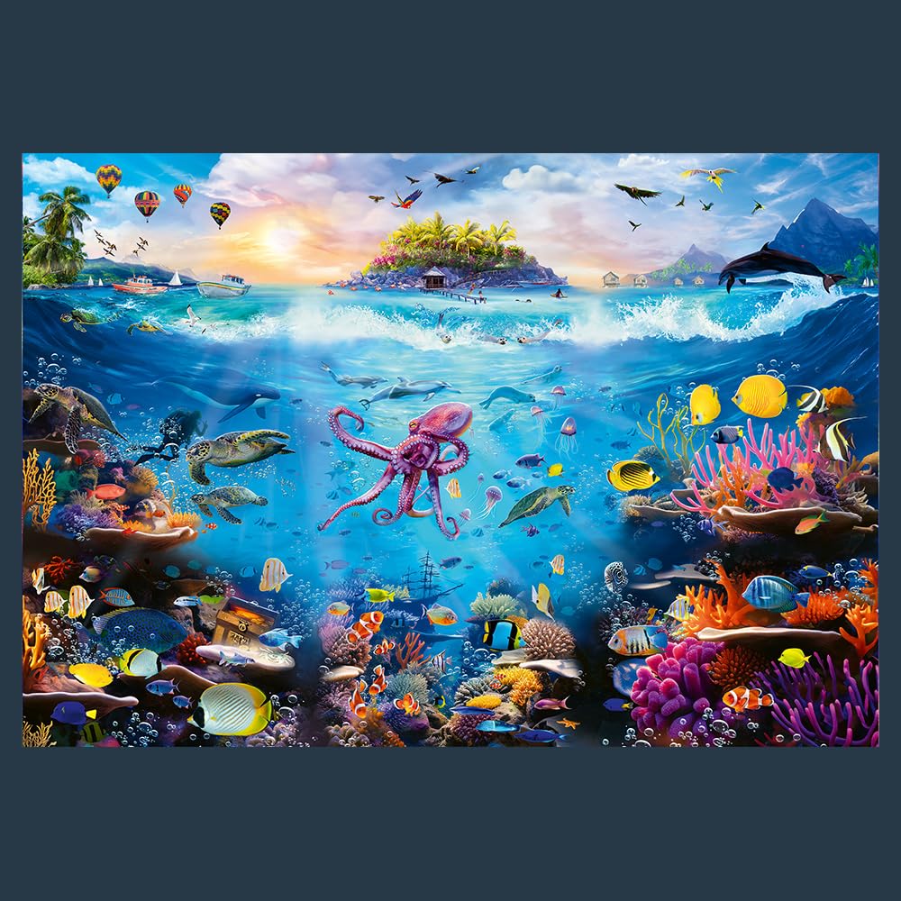 Trefl Prime 13500 assembled puzzle revealing the large 78x54 inch size