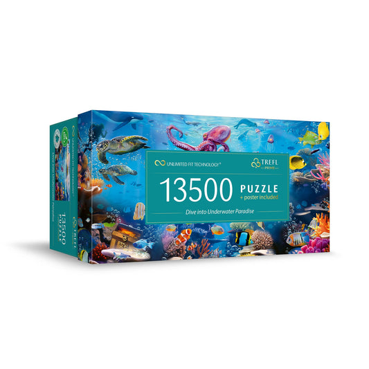 Trefl Prime 13500 underwater paradise box view with premium packaging for safe transit