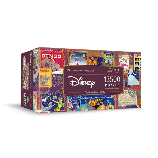Trefl Prime Disney Golden Age collage puzzle featuring classic characters for family fun