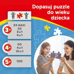 Trefl Mandalorian puzzles showing four different piece counts for varied ages
