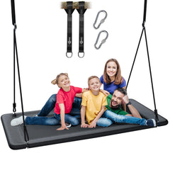 Trekassy 60-inch platform swing seat area for kids, spacious and sturdy for social play.