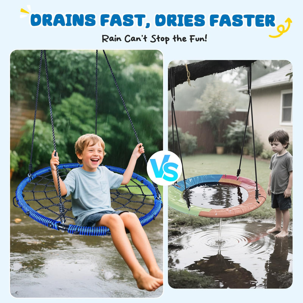 Trekassy outdoor swing suitable for kids and adults to enjoy together.