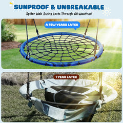 Trekassy swing mounts indoors or outdoors on trees or swingsets.