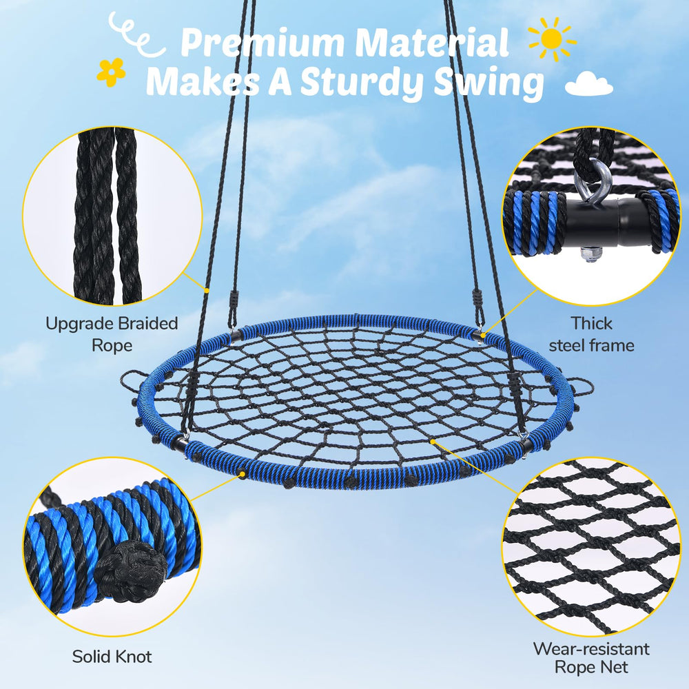 Trekassy spider swing tree straps hanging shows easy outdoor installation