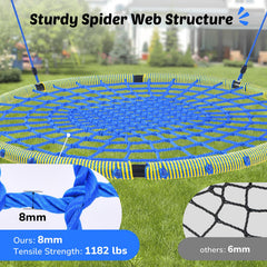 Trekassy spider web swing ropes are breathable and UV resistant for outdoor use