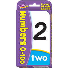 Trend Enterprises Numbers 0-100 pocket flash cards, front view, ideal for quick number sense practice