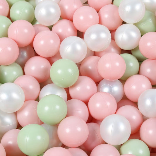 TrendBox 100 pcs mixed color ball pit balls closeup showing color variety for safe play