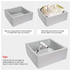 TRENDBOX ball pit dimensions 47 inches for setup planning