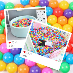 TRENDBOX crush-proof plastic balls ensure safe, easy maintenance.