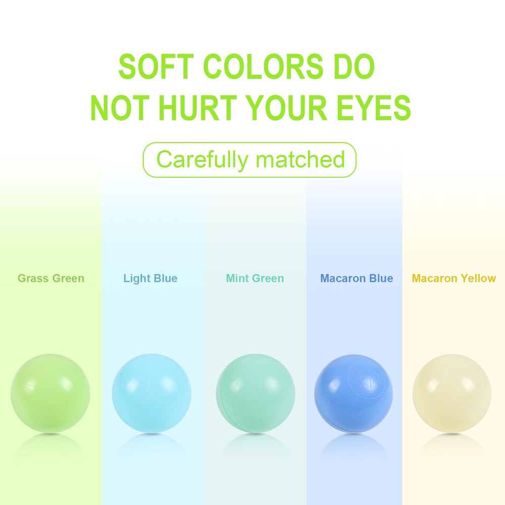 TrendBox multi-color balls for pool play and sensory exploration.