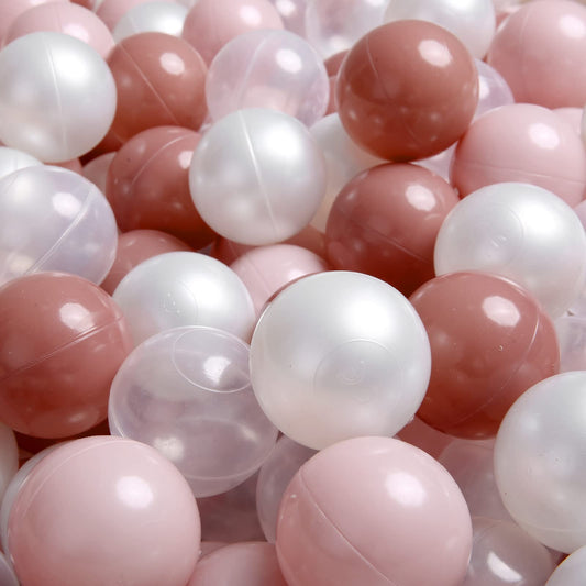 TRENDPLAY 2.2-inch cream-pink plastic balls for safe ball pit play.