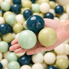 TRENDPLAY cream and green ball pit balls for vibrant toddler playtime.