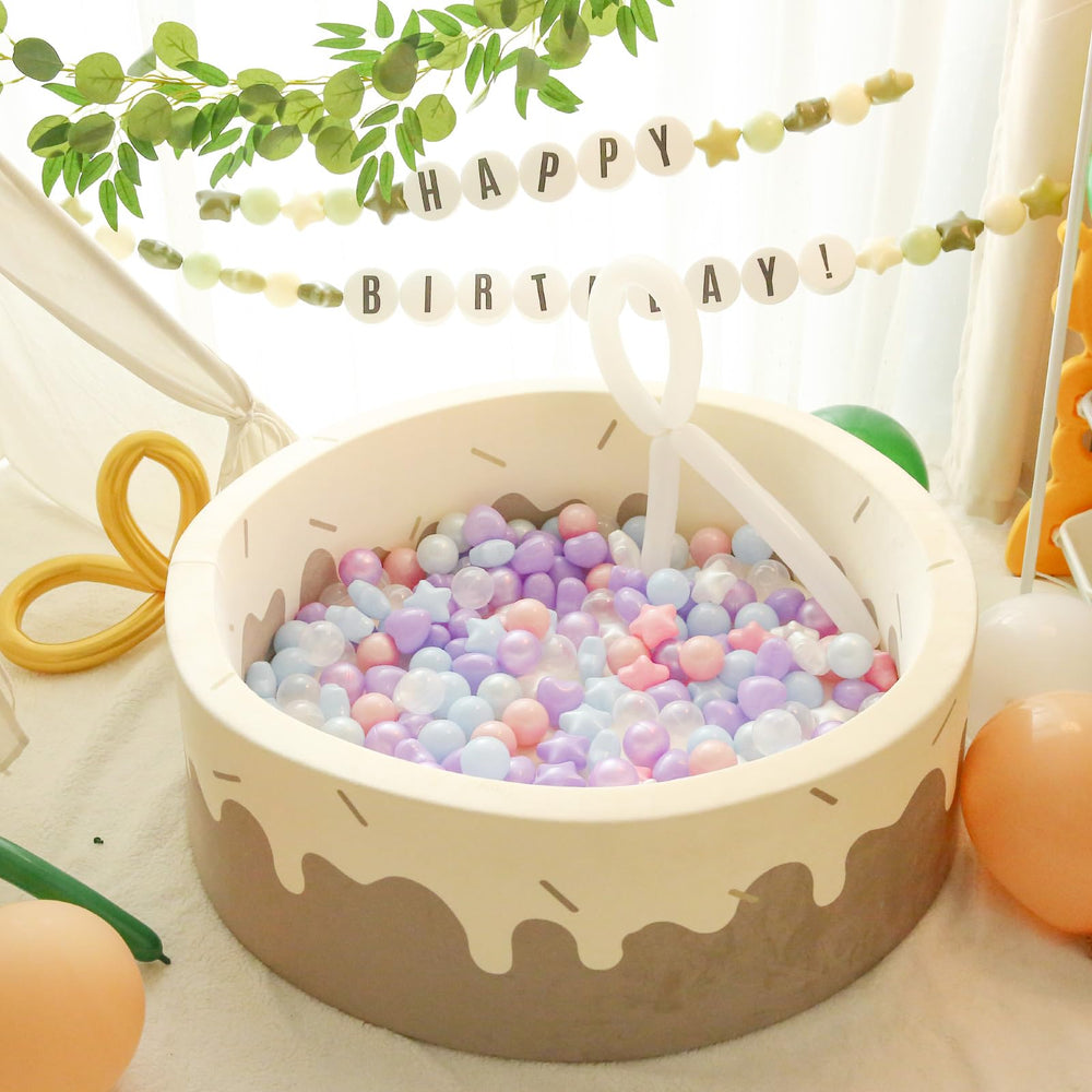 TRENDPLAY heart-shaped ball pit balls in bright colors for party decoration and activities