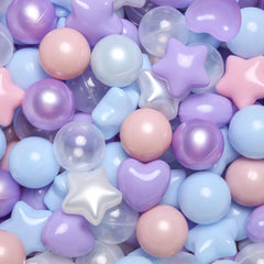 TRENDPLAY ball pit balls with stars in blue, pink, purple, and white for imaginative play