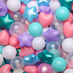 TRENDPLAY ball pit balls set with stars and hearts for imaginative play