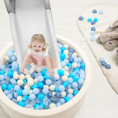 TRENDPLAY heart-shaped pit balls add colorful, interactive play to ball pits.